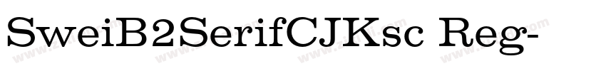 SweiB2SerifCJKsc Reg字体转换